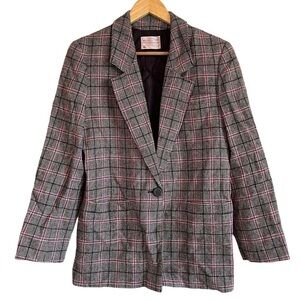 Vintage Pendleton Virgin Wool Plaid Academia Blazer Jacket